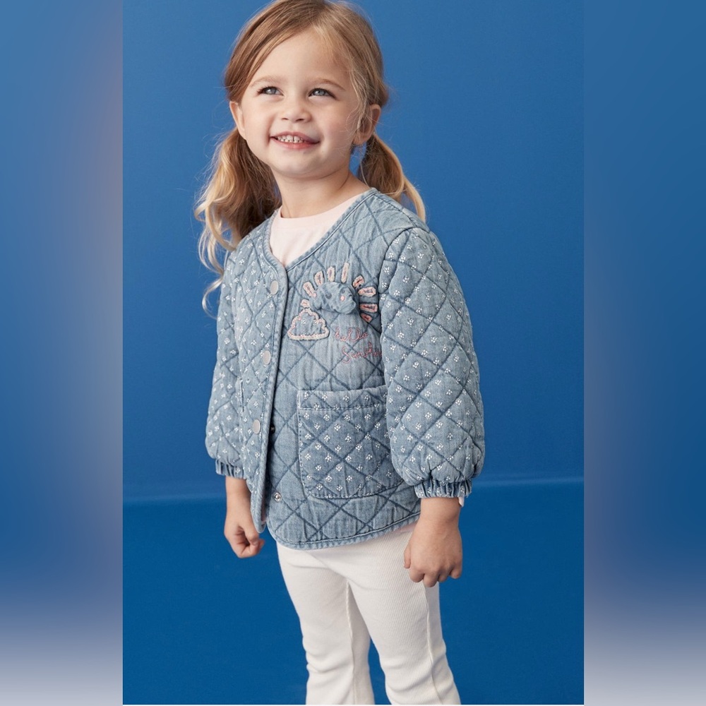 Next Kids Light Blue Quilted Jean Jacket